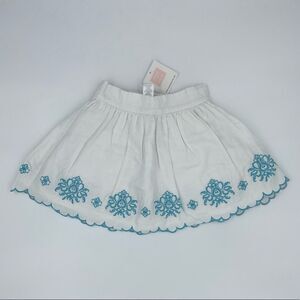 Janie and Jack Girl's White Linen Skirt Size 2T BRAND NEW WITH TAG